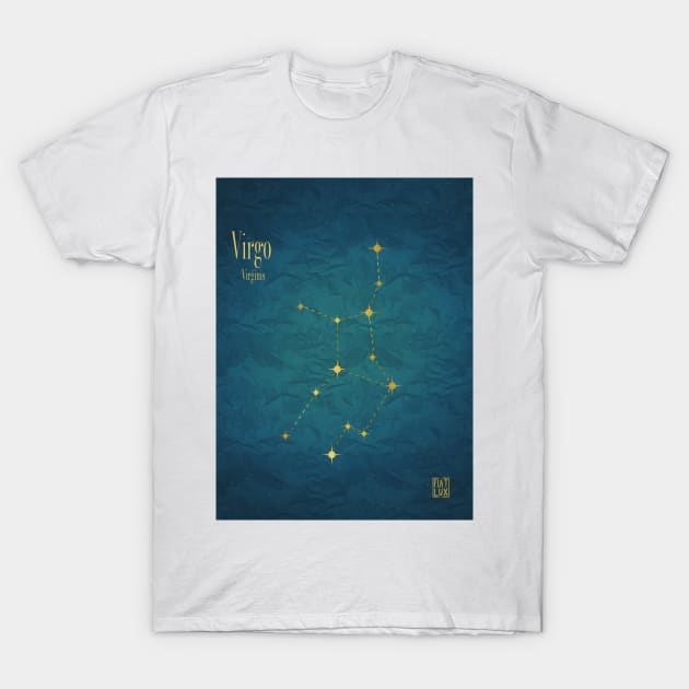 Night Sky Constellations - Virgo T-Shirt by fiatluxillust